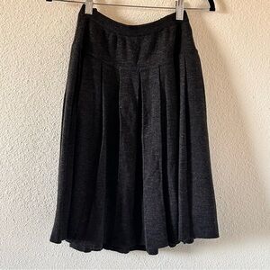 Jeanne Pierre Wool Blend Pleated Modest midi Skirt Women size Small